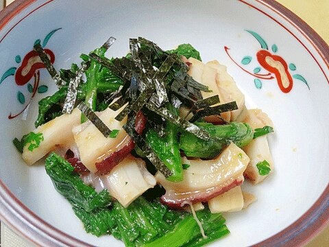 小料理屋の先付☆　｢タコと春菊酢味噌和え｣